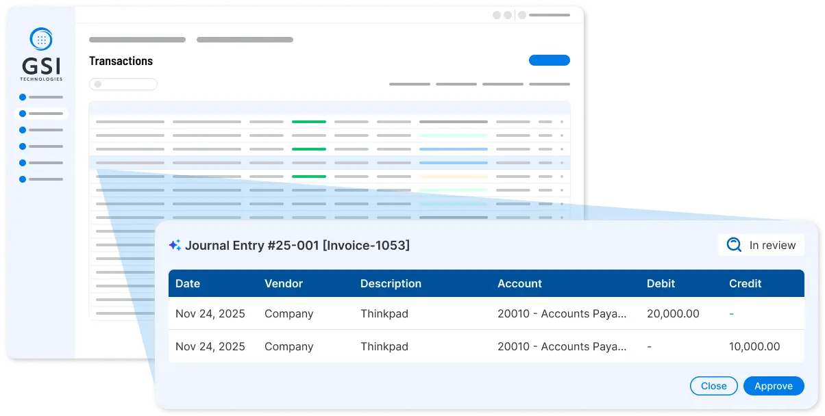 GSI AI-Powered Financial Dashboard